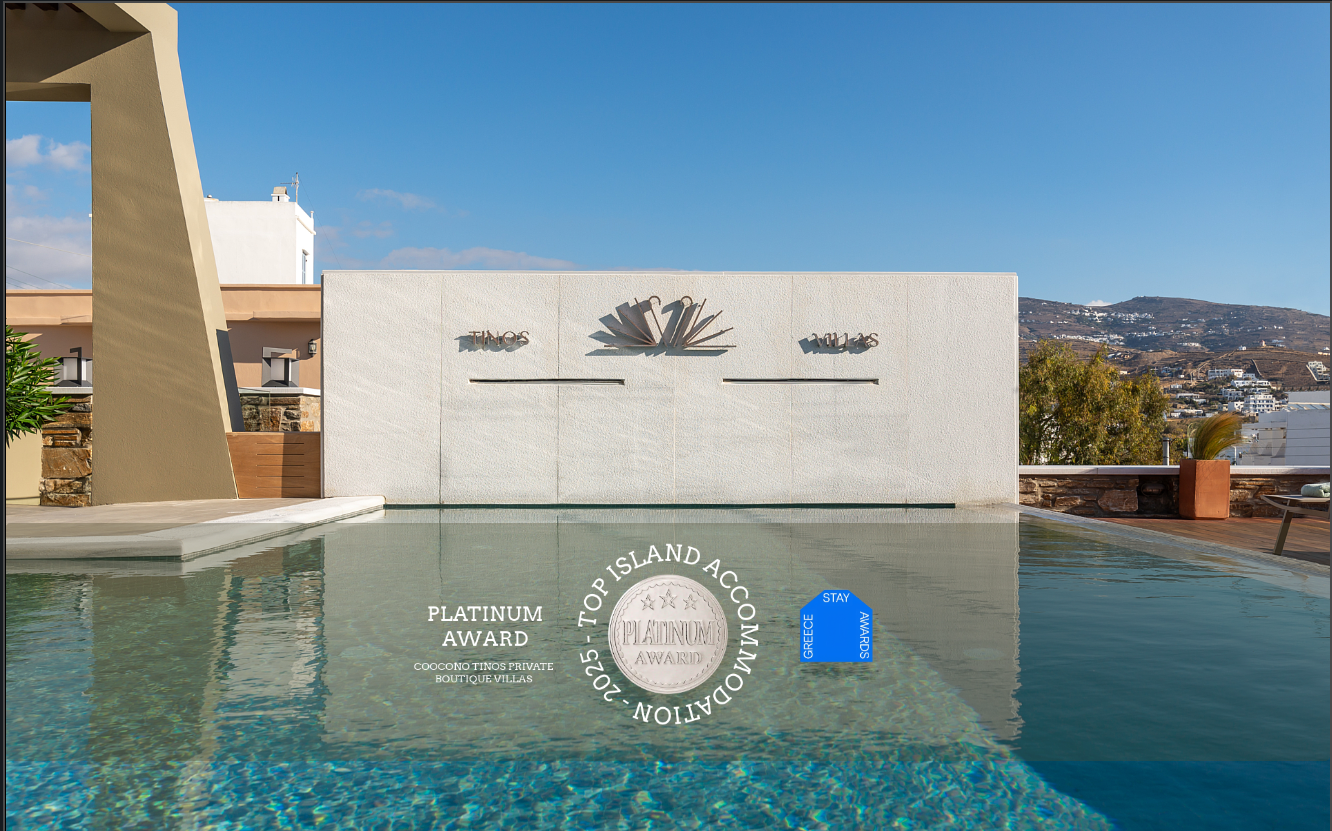 Coocono-Tinos-Private-Boutique-Villas-Pool- Suite-Platinum-Award